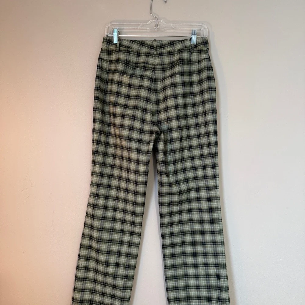 Reformation Franklin Pant size 4 Small Green Plaid Academia Preppy - Picture 6 of 10